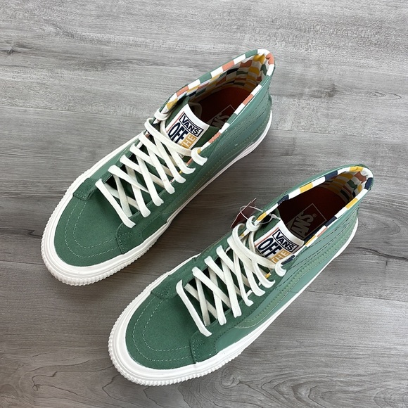🔹VANS- (Karina Rozunko) MENS GREEN HIGH TOPS SHOES - Picture 9 of 11